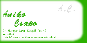 aniko csapo business card